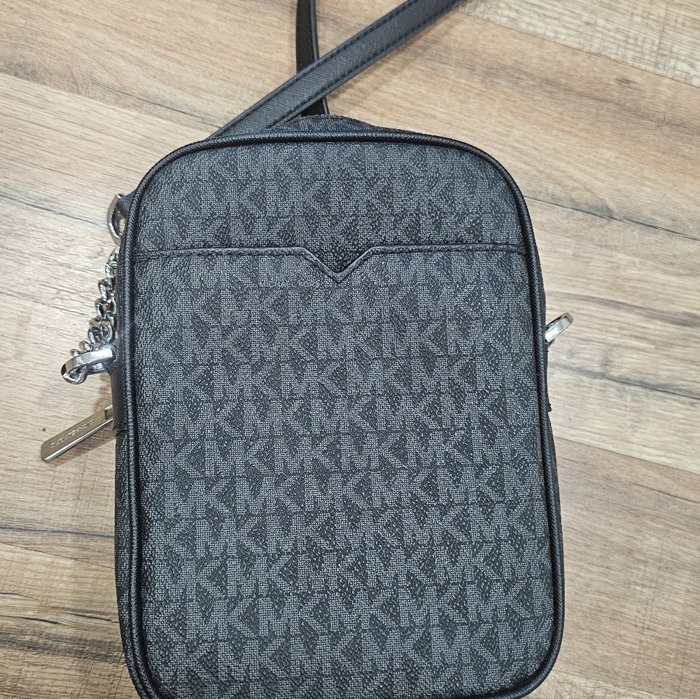 Michael Kors Small Black and Gray Messenger Bag - Picture 4 of 5